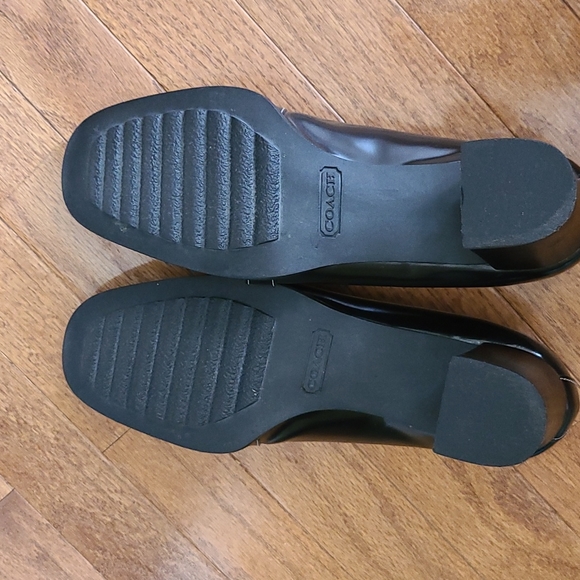 Coach sz 7 black Ines Spazzolato Block Heels - Picture 10 of 14